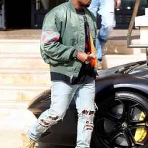 Kanye West Green Bomber Jacket