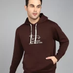 Men Full Sleeve Solid Hooded Sweatshirt