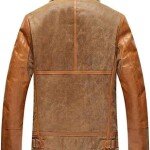 Mens Aviator Bomber Leather Jacket