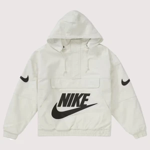 Nike x Supreme White Leather Bomber Jacket