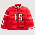 Off Season Patrick Mahomes Red Kansas City Chiefs Puffer Jacket