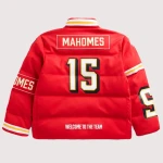 Off Season Patrick Mahomes Red Kansas City Chiefs Puffer Jacket