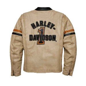 Men’s Harley Davidson Racing Mid-Weight Color blocked Leather Jacket