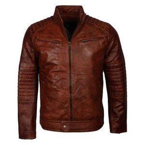 Men’s Italian Style Biker Brown Jacket