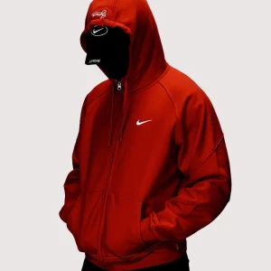 Supreme x Nike Red Zip-up Hoodie