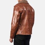 Alberto Shearling Black Leather Jacket