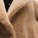 Borg Notch Collar Faux Shearling Coat