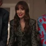 Lily Collins Emily in Paris S03 Printed Blazer