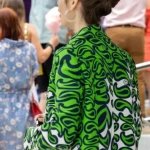 Emily in Paris S03 Lily Collins Green Printed Coat