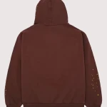Sp5der Brown Web Hoodie