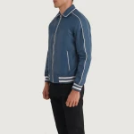 Cooper Black Leather Varsity Jacket