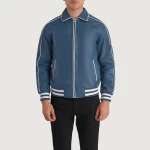 Cooper Black Leather Varsity Jacket