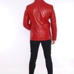 Fight Club Tyler Durden Mayhem Red Leather Jacket