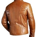 Mens Brown Padded Motorcycle Jacket