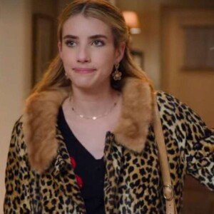 Holidate Sloane Leopard Print Shearling Coat