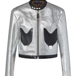 Louis Vuitton Dawn Staley Silver Leather Jacket