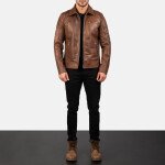 Men's Leather Biker Jacket