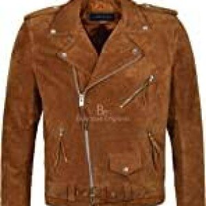 Mens Brown Suede Leather Jacket