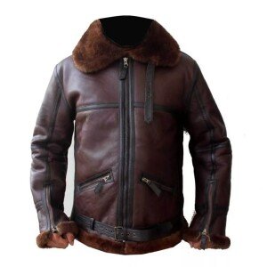 Mens Coffmen Shearling Leather Jacket