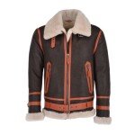 Men’s Flying Aviator Shearling Bomber Jacket