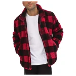 Mens Fuzzy Sherpa Jacket Casual Winter