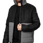 Men's Davies Packable Black & Grey Down Puffer Jacket