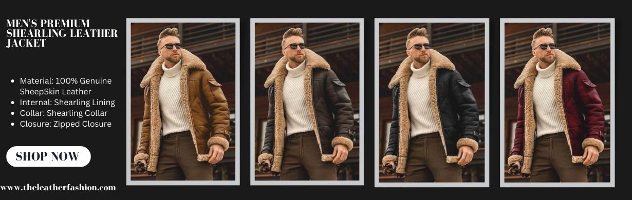 Men's Premium Shearling Leather Jacket (1)