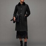 Womens 2-In-1 Reversible Shearling Coat