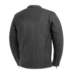 Men's Black Leather Motorcyle Jacket