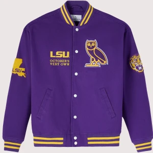 OVO x LSU Tigers Time To Shine Varsity Jacket
