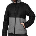Men's Davies Packable Black & Grey Down Puffer Jacket