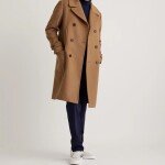 Italian Wool Double-Breasted Long coat