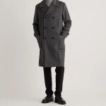 Italian Wool Double-Breasted Long coat