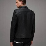 Men's Slim Front Zip Up Leather Jacket