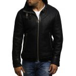 Men’s Aviator Black B3 World War2 Real Shearling Sheepskin Flying Jacket