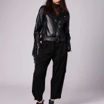 Extended Fringe Leather Moto Jacket