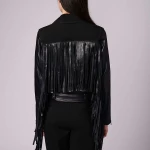 Extended Fringe Leather Moto Jacket
