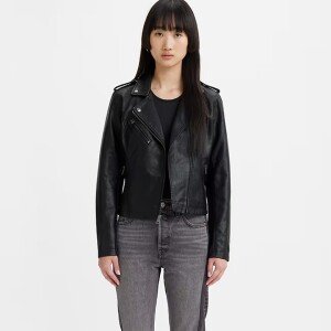 Faux Leather Moto Jacket