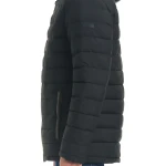 Quilted Water Resistant Hooded Puffer Jacket with Faux Shearling Lined Bib