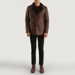 Mens Brown Fur Leather Coat