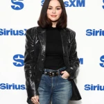 Selena Gomez SiriusXM Studios Black Leather Jacket