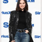 Selena Gomez SiriusXM Studios Black Leather Jacket