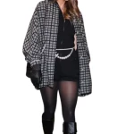 Taylor Swift Black And White Tweed Coat