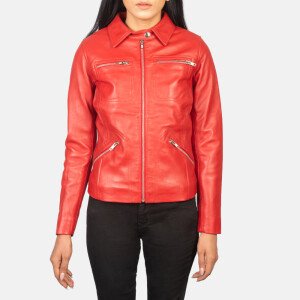 Tomodachi Red Leather Jacket