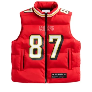 Travis Kelce Off Season Kansas City Chiefs Player Puffer Vest