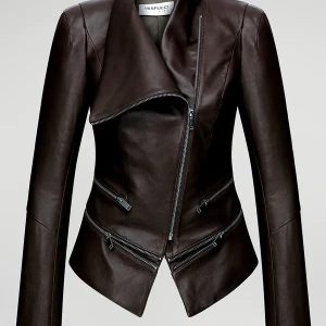 Womens Brown Bitter Leather Jacket