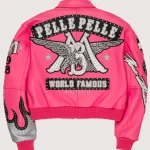 World Famous Pelle Pelle Pink Leather Jacket